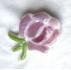 брошь "розовая роза" художественное стекло