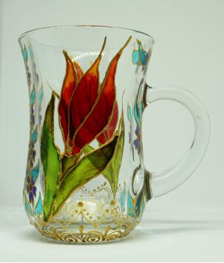 стакан для чая армуд "красный тюльпан"
