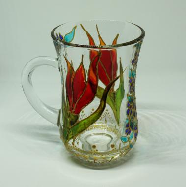 стакан для чая армуд "красный тюльпан"